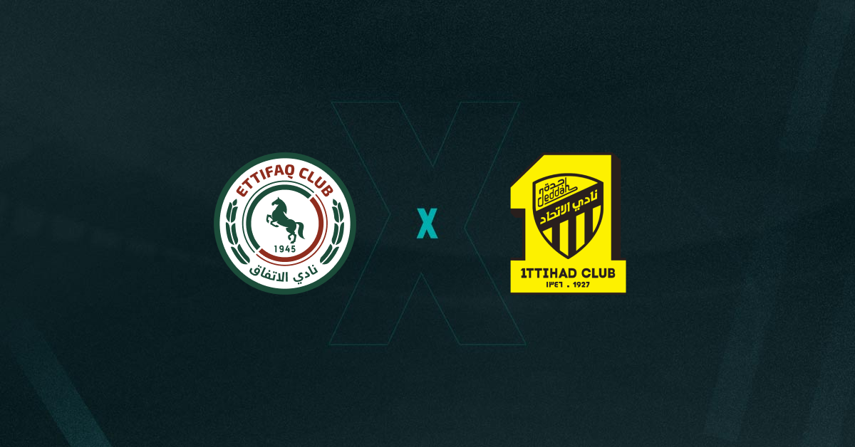 Al-Ettifaq e Al-Ittihad que se enfrentam na Liga Saudita.