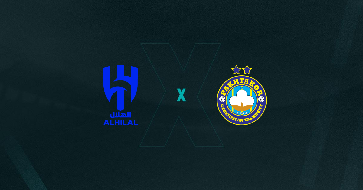 Escudos de Al-Hilal x Pakhtakor, que se enfrentam pela Champions League da Ásia 2024/25