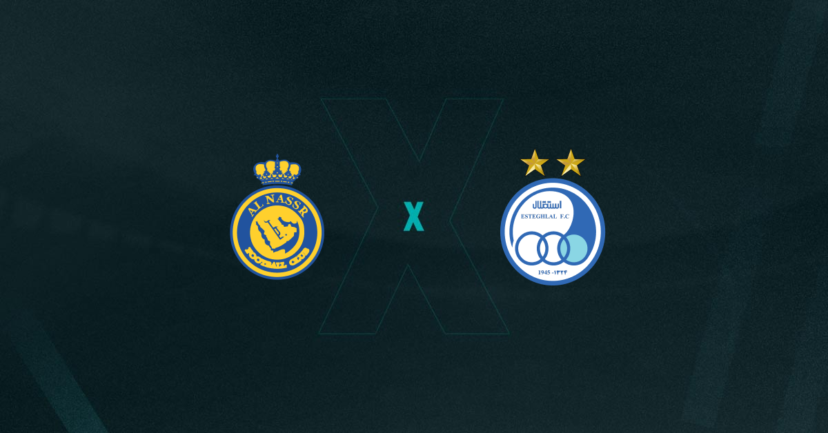 Escudos de Al-Nassr x Esteghlal FC, que se enfrentam pela Champions League da Ásia