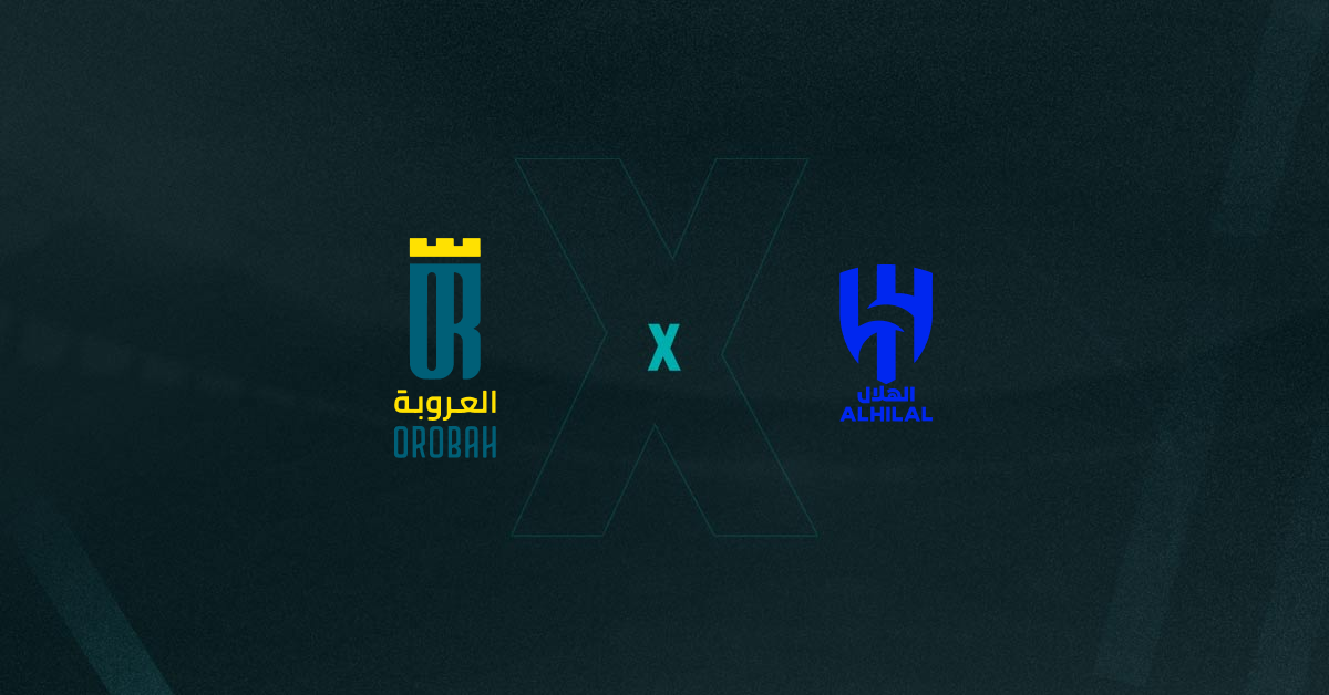 Escudos de Al-Orobah x Al-Hilal, que duelam pelo Campeonato Saudita