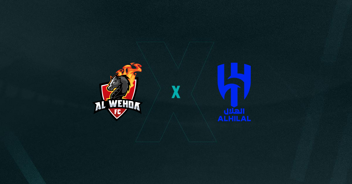Escudos de Al-Wehda x Al-Hilal, que se enfrentam pelo Campeonato Saudita