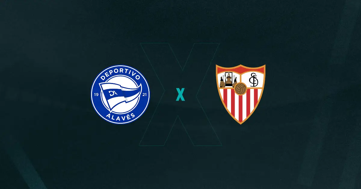 Escudos de Alavés e Sevilla, que duelam pela La Liga