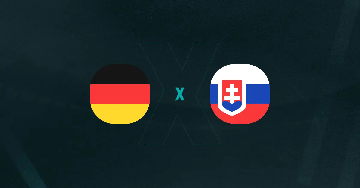 Escudos de Alemanha e Eslováquia, que duelam pelas Eliminatórias Europeias