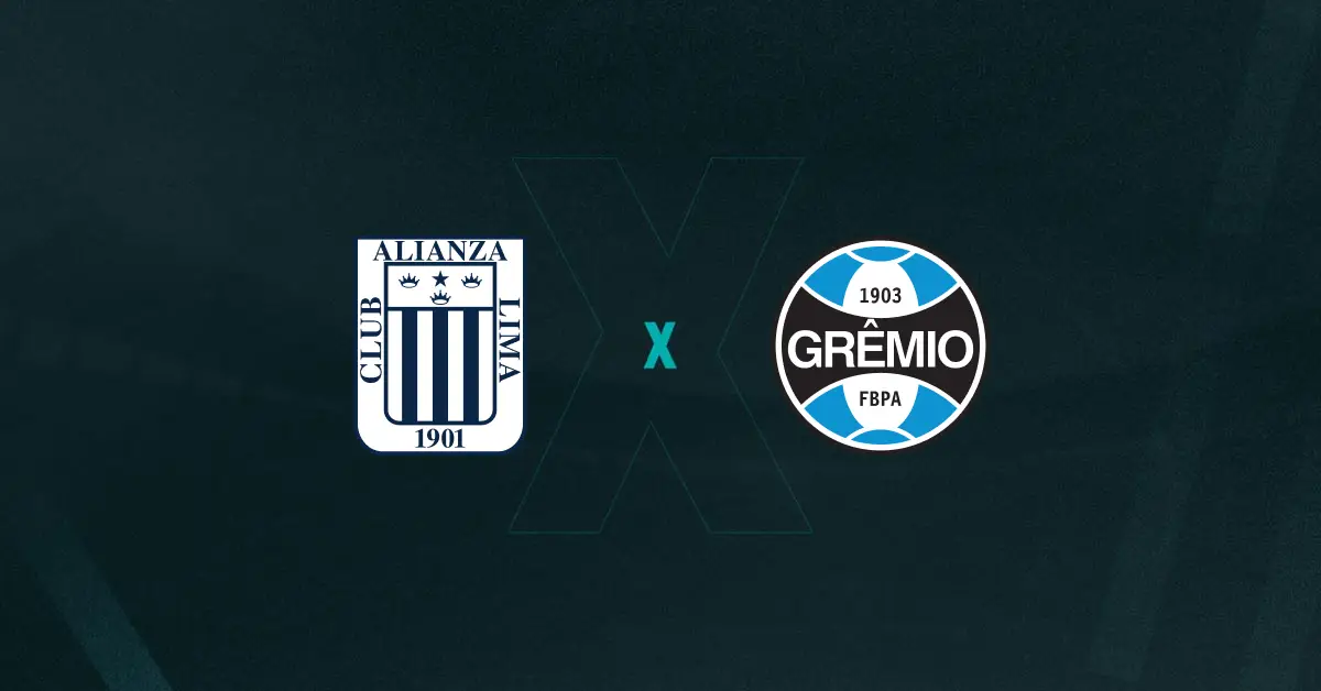 Escudos de Alianza Lima e Grêmio, que duelam pelos playoffs da Copa Sul-Americana