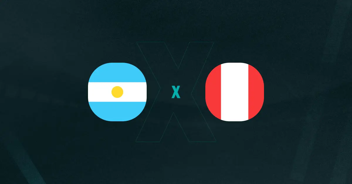 Escudos de Argentina x Peru, que se enfrentam pela Copa América Feminina