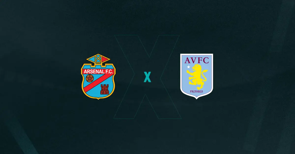 Escudos de Arsenal e Aston Villa