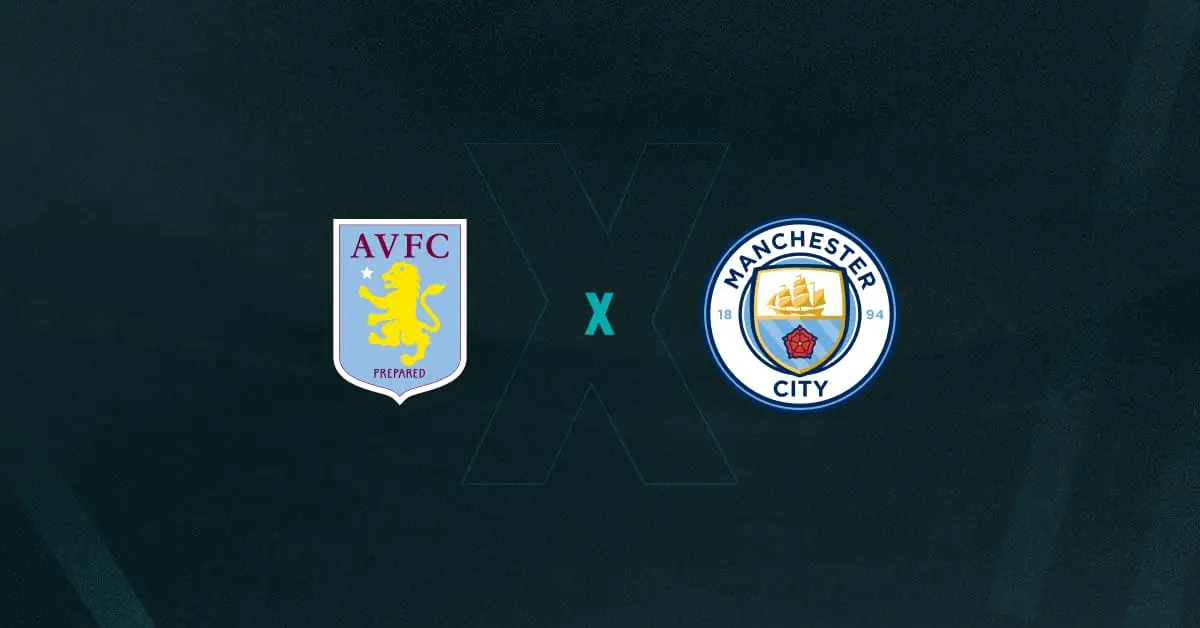 Escudos de Aston Villa x Manchester City