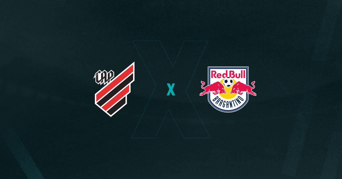 Escudos de Athletico-PR e RB Bragantino, que duelam pelo Brasileirão