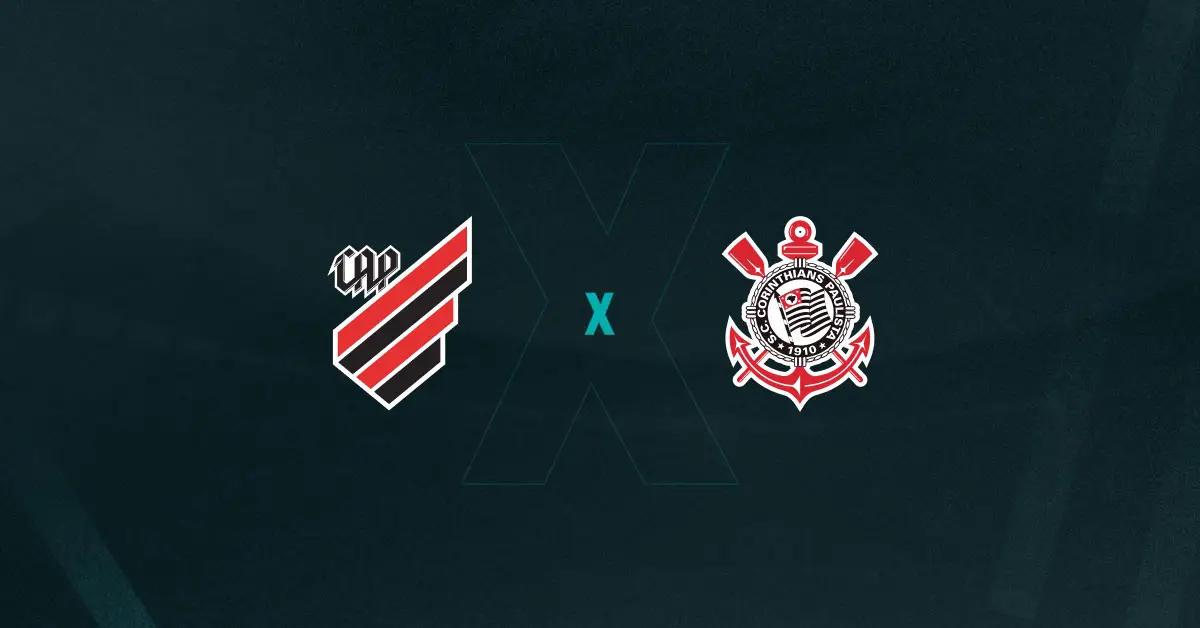 Escudos de Athletico-PR x Corinthians, que se enfrentam pela Copa do Brasil