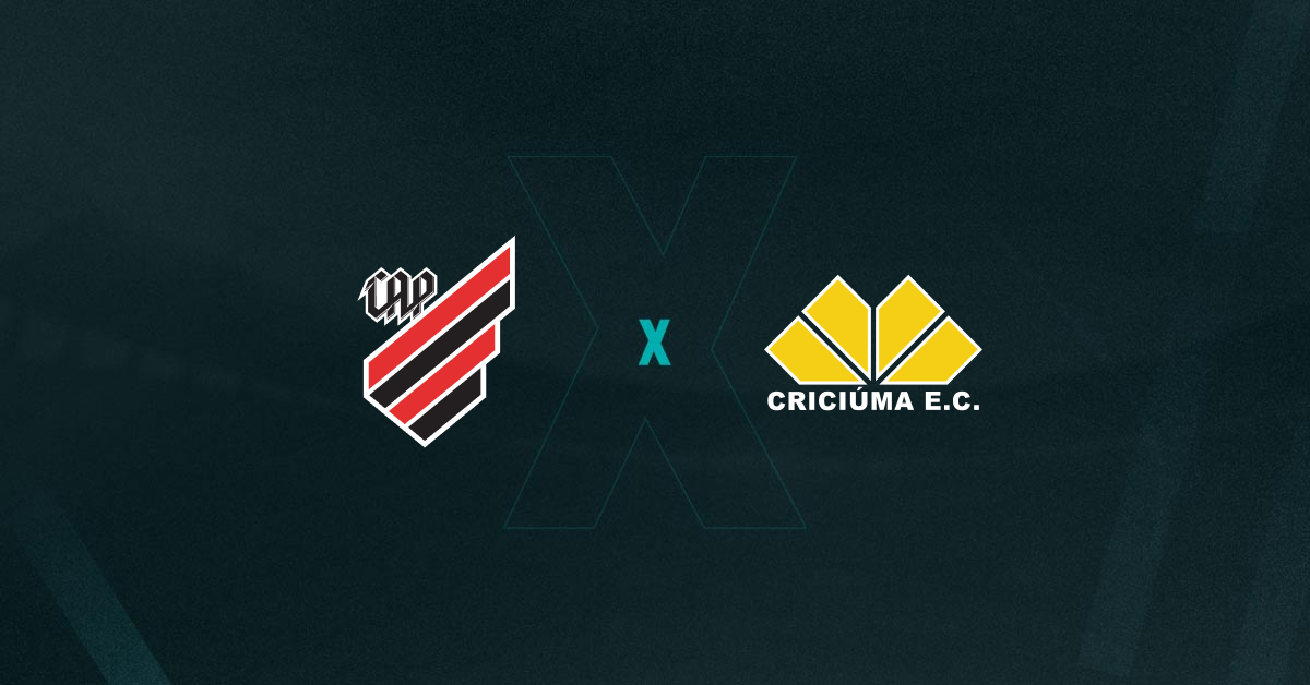 Escudos de Athletico-PR x Criciúma, que se enfrentam pela Série B