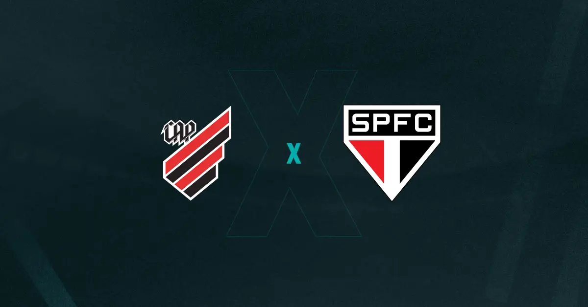 Escudos de Athletico-PR x São Paulo, que se enfrentam pela Copa do Brasil