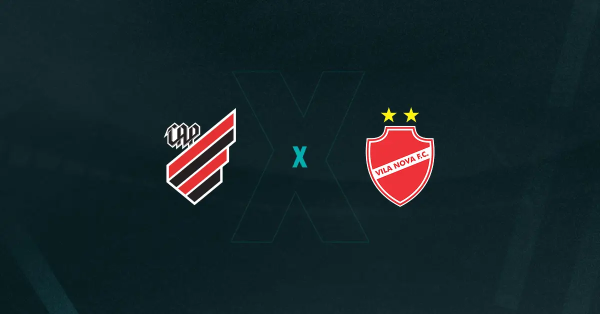Escudos de Athletico-PR x Vila Nova, que se enfrentam pela Série B