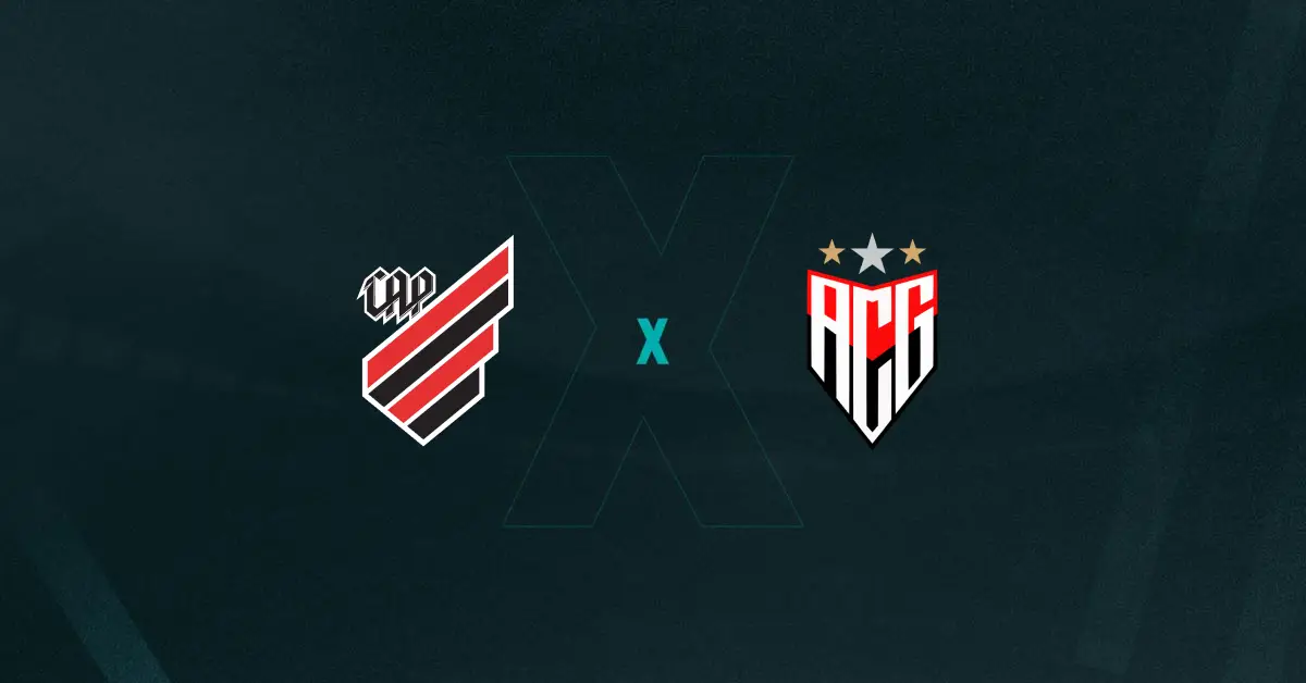 Escudos de Athletico-PR e Atlético-GO, que se enfrentam pela Série B