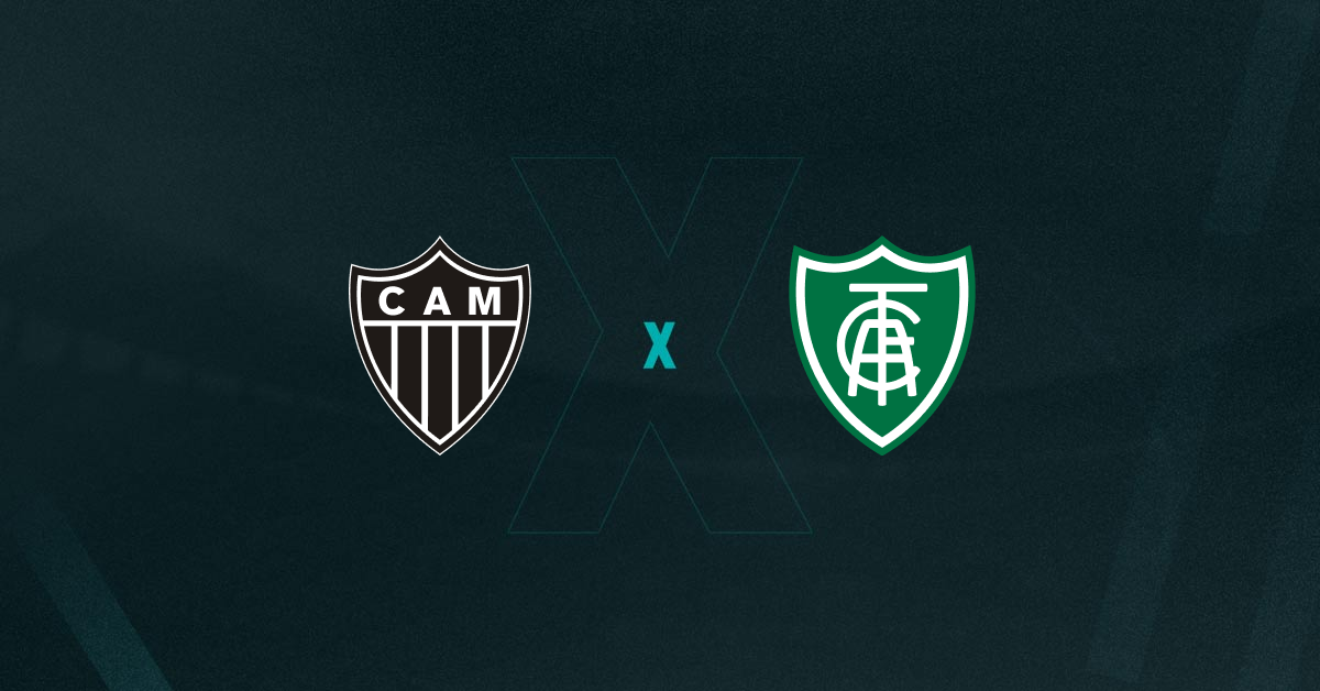 Escudos de Atlético-MG e América-MG, que duelam pelo Campeonato Mineiro