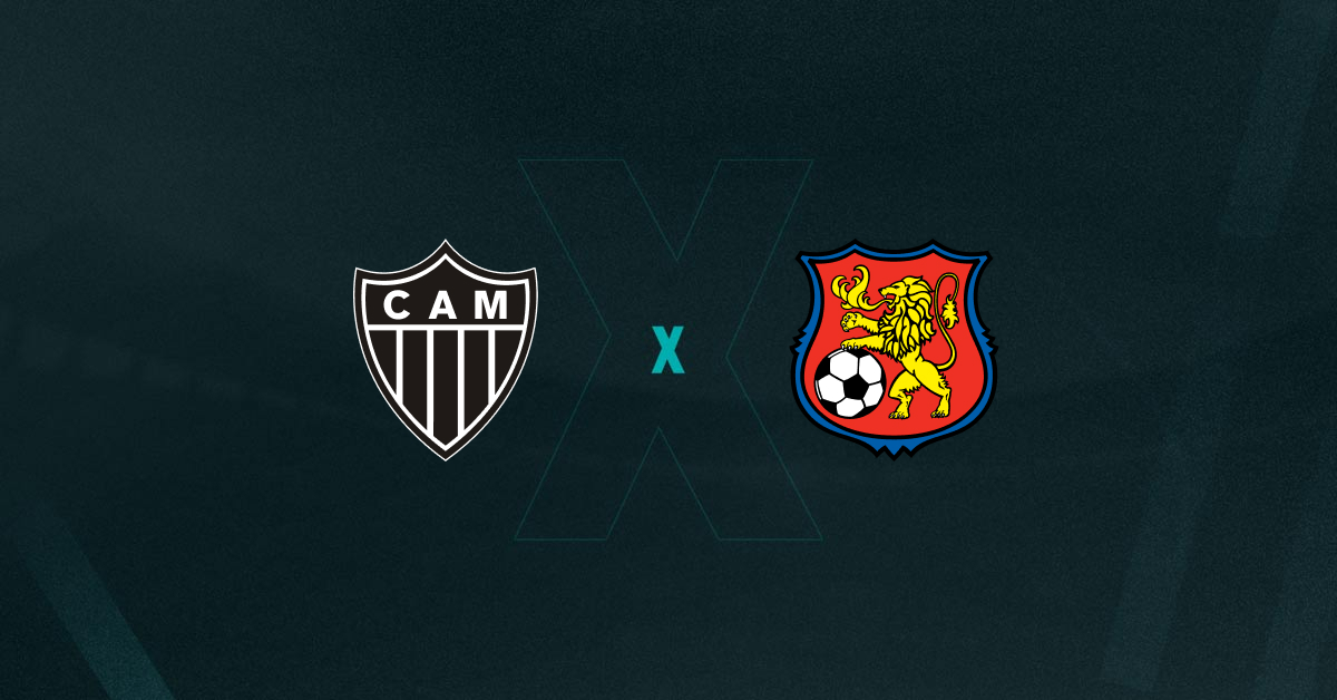 Escudos de Atlético-MG x Caracas, que se enfrentam pela Sul-Americana