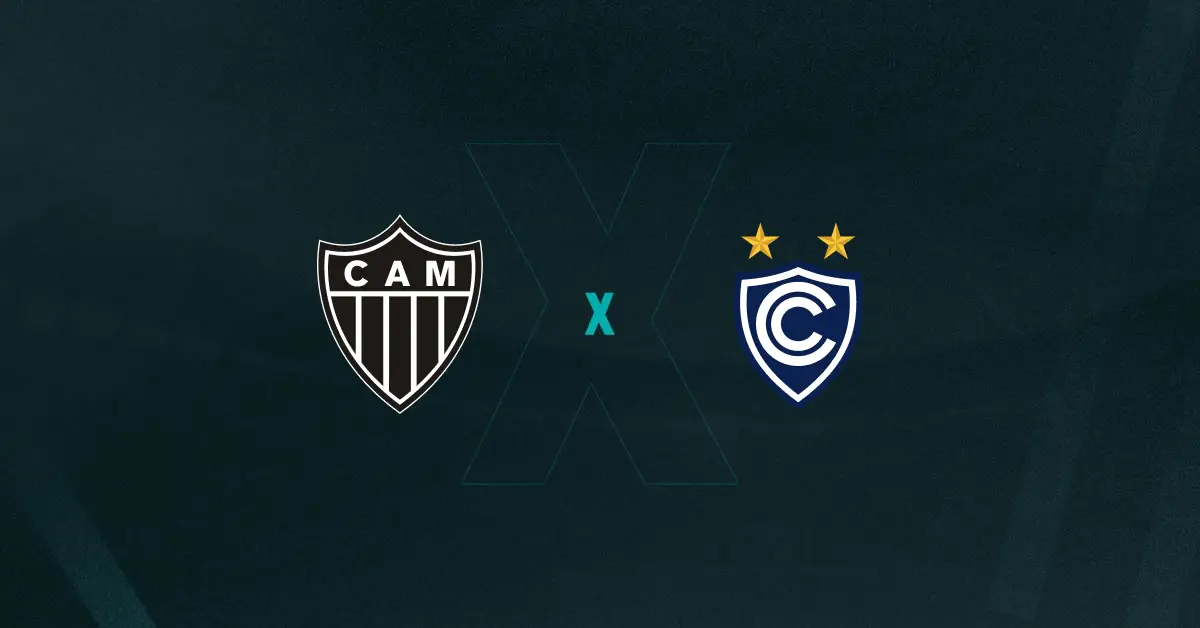 Escudos de Atlético-MG e Cienciano, que se enfrentam pela Copa Sul-Americana