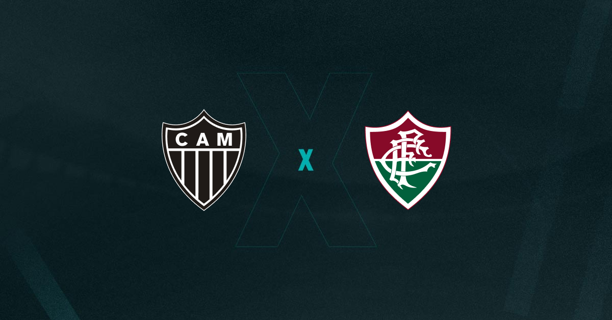 Escudos de Atlético-MG x Fluminense, que se enfrentam pelo Brasileirão