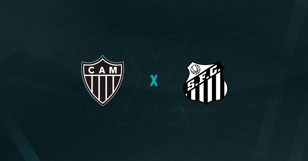 Escudos de Atlético-MG e Santos, que duelam pela semifinal do Brasileirão Série A2 Feminino