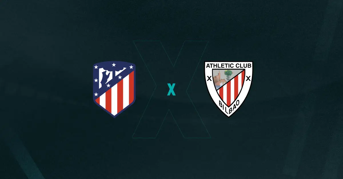 Escudos de Atlético Madrid x Athletic Bilbao