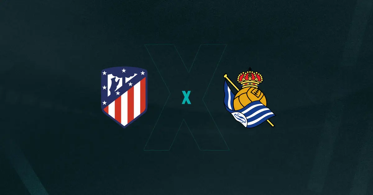escudos de Atlético de Madrid x Real Sociedad