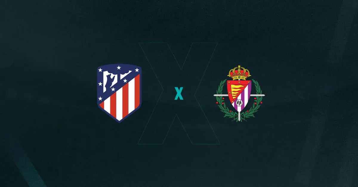 Escudos de Atlético de Madrid x Real Valladolid