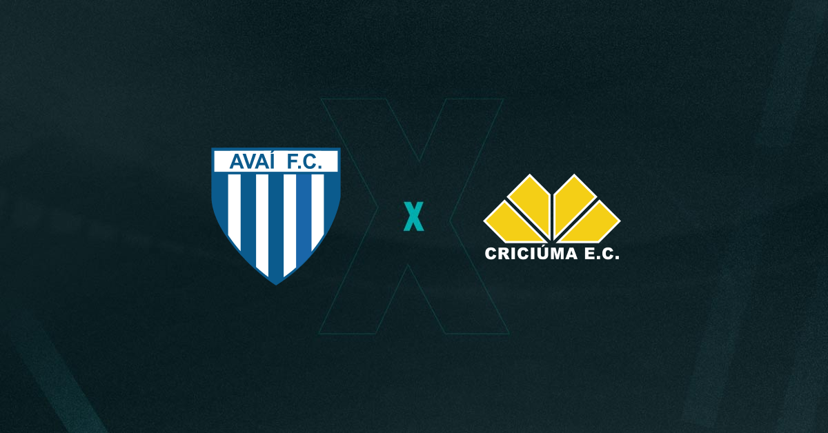 Escudos de Avaí e Criciúma, que duelam pelo Campeonato Catarinense