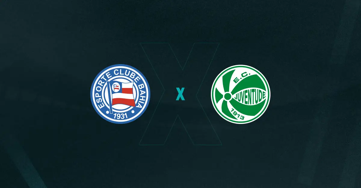 Escudos de Bahia x Juventude, que se enfrentam hoje pelo Brasileirão