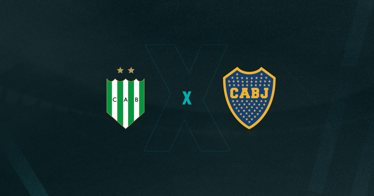 Escudos de Banfield e Boca Juniors, que duelam pelo Campeonato Argentino
