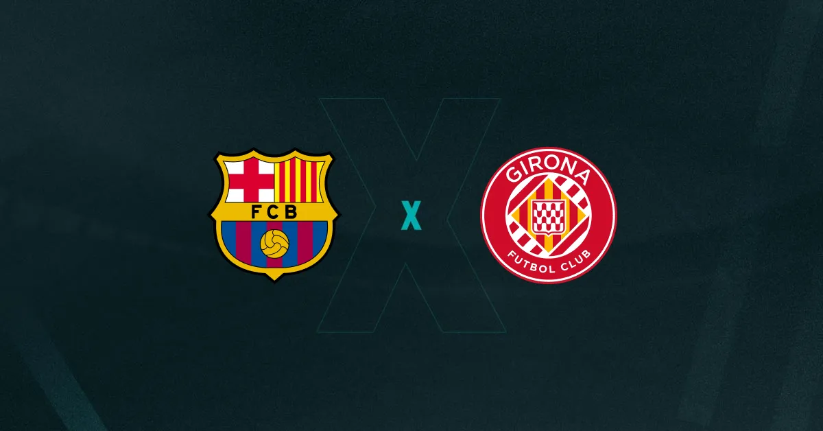 Escudos de Barcelona e Girona, que duelam pela La Liga