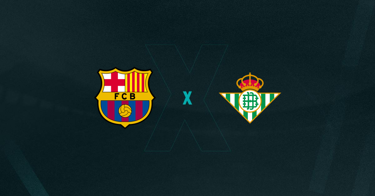 Escudos de Barcelona e Betis, que duelam pela Copa do Rei