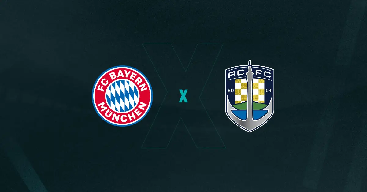 Escudos de Bayern de Munique x Auckland City, que se enfrentam pelo Mundial de Clubes