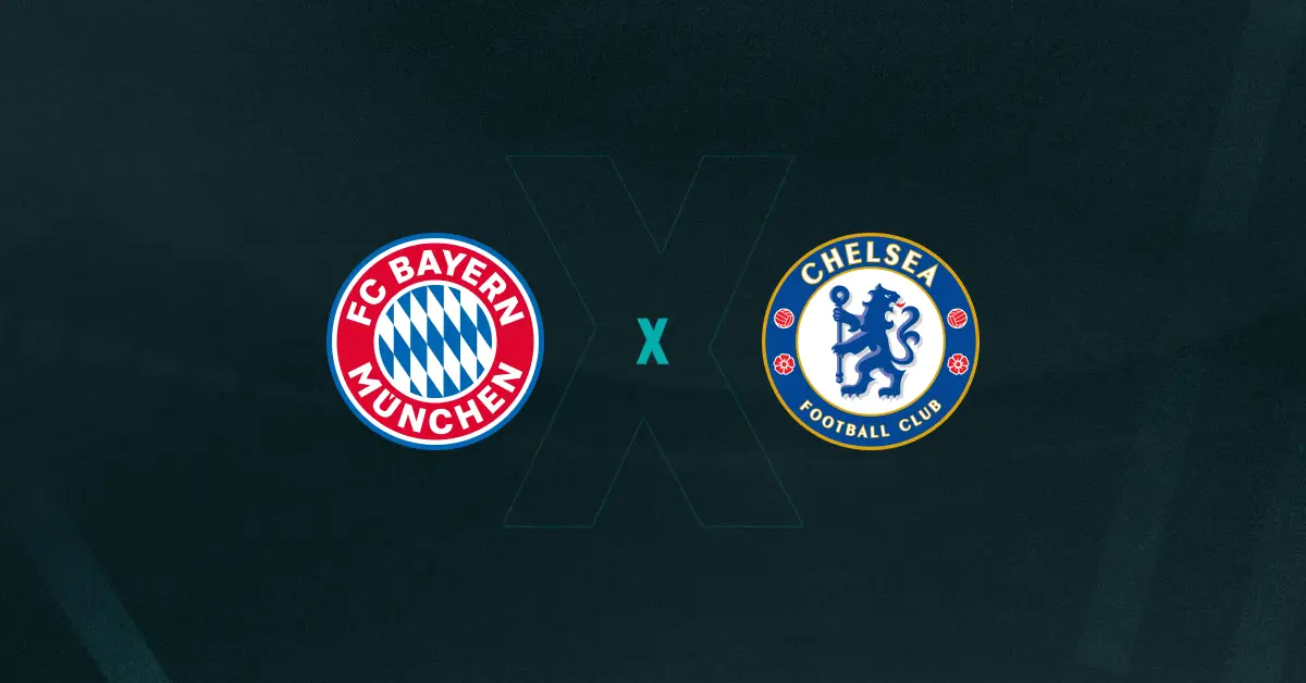 Escudos de Bayern de Munique e Chelsea, que duelam pela Champions League