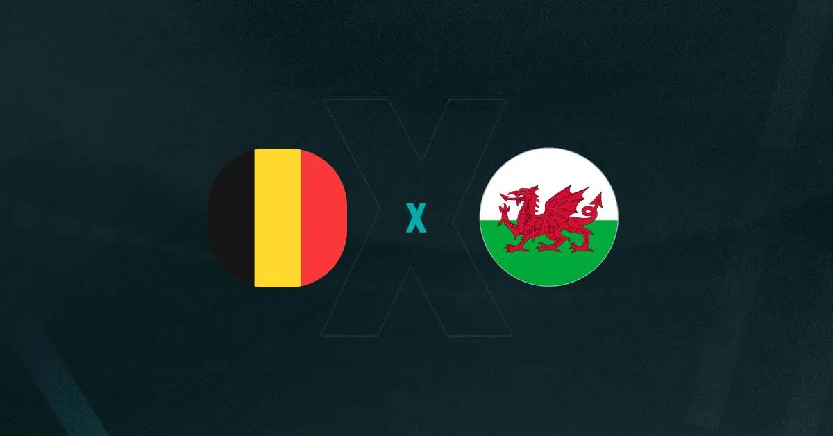Escudos de Bélgica e País de Gales, que duelam pelas Eliminatórias Europeias
