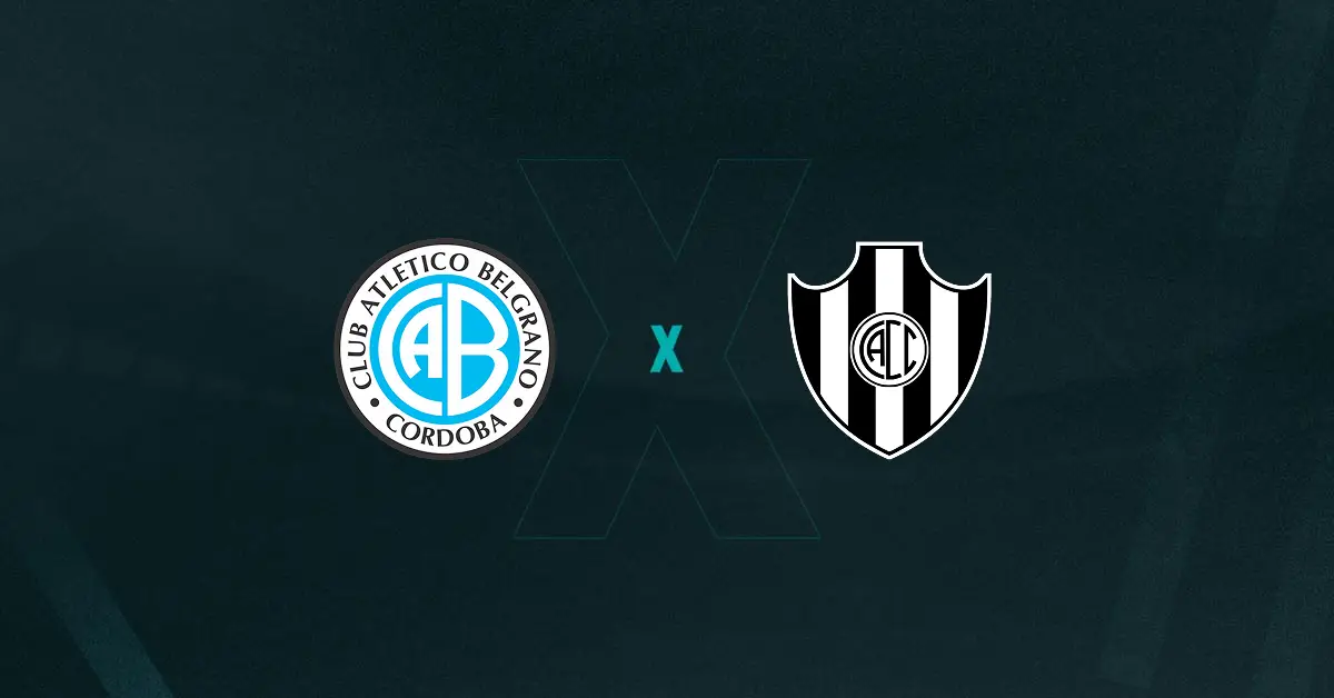 Escudos de Belgrano x Central Córdoba, que se enfrentam pelo Campeonato Argentino