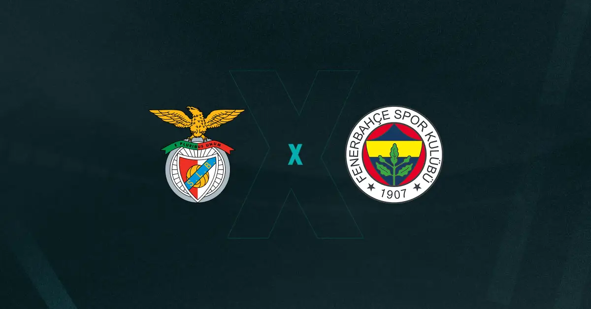 Escudos de Benfica e Fenerbahce, que duelam pela última fase das qualificatórias para a Champions League