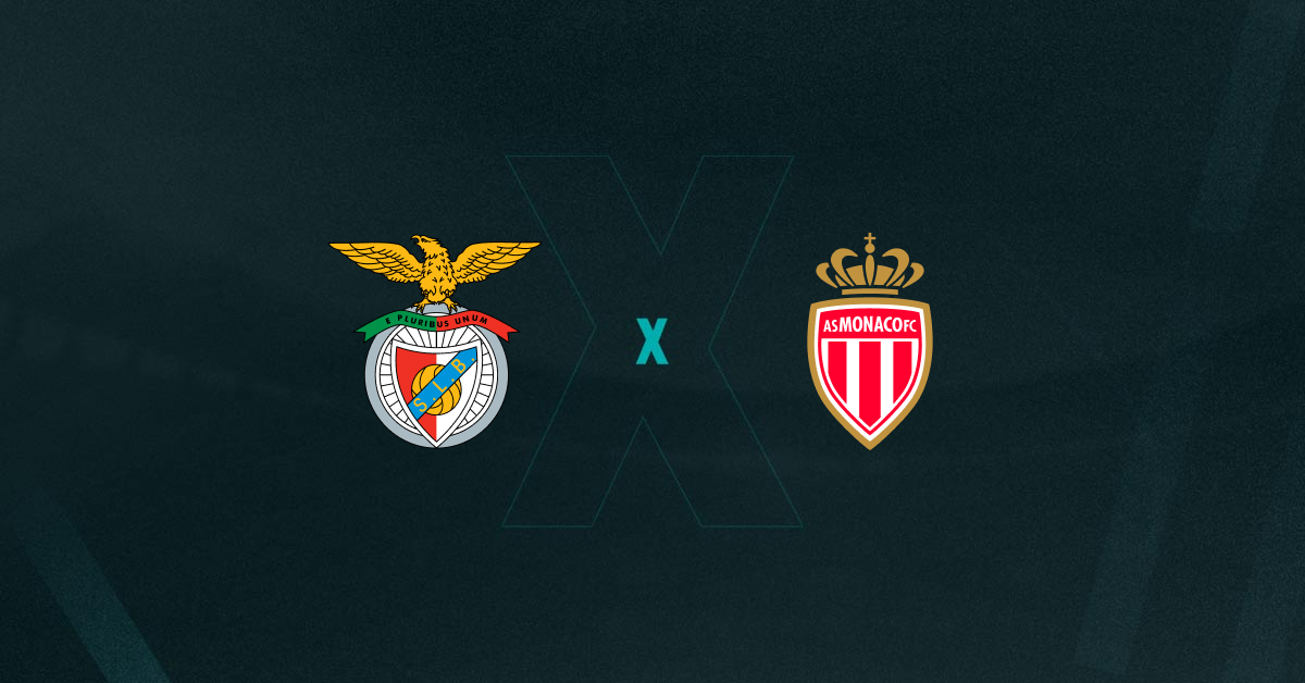 Escudos de Benfica e Mõnaco, que se enfrentam pelos playoffs da Champions League