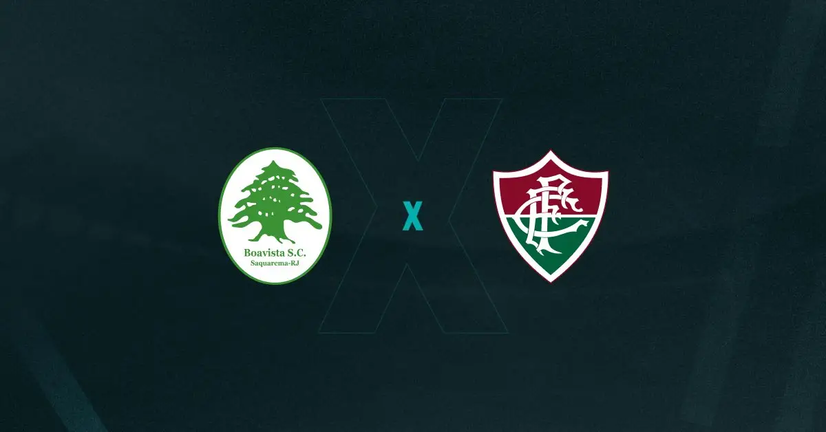 Escudos de Boavista x Fluminense, que se enfrentam pelo Campeonato Carioca