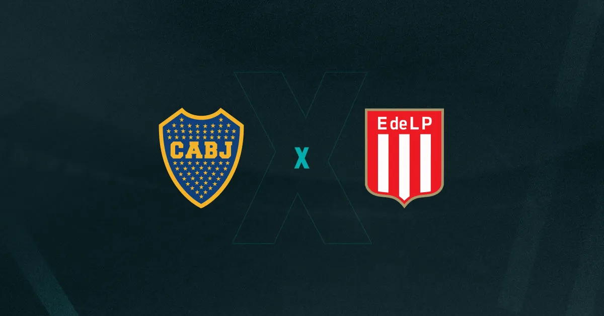 Escudos de Boca Juniors e Estudiantes, que duelam pelo Campeonato Argentino