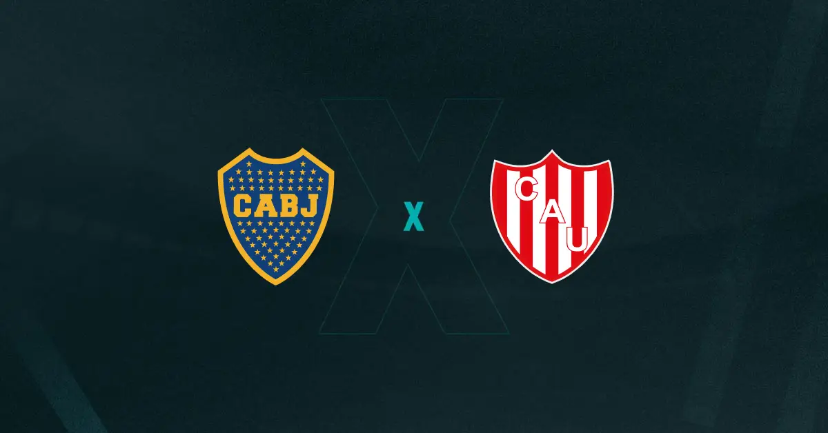Escudos de Boca Juniors x Unión de Santa Fe, que se enfrentam pelo Campeonato Argentino
