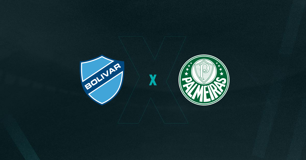 Escudos de Bolívar x Palmeiras, que se enfrentam pela Libertadores
