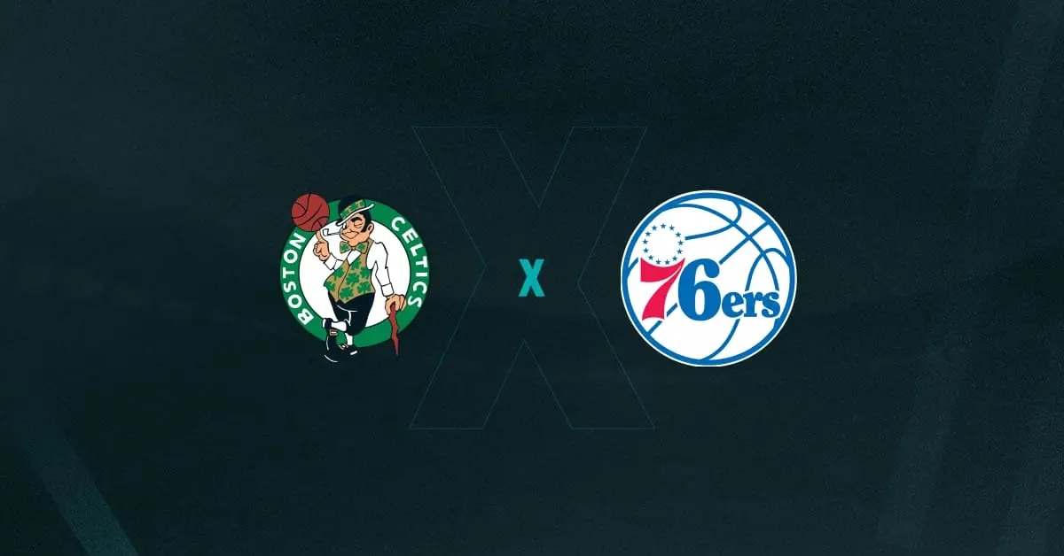 Escudos de Boston Celtics x Philadelphia 76ers