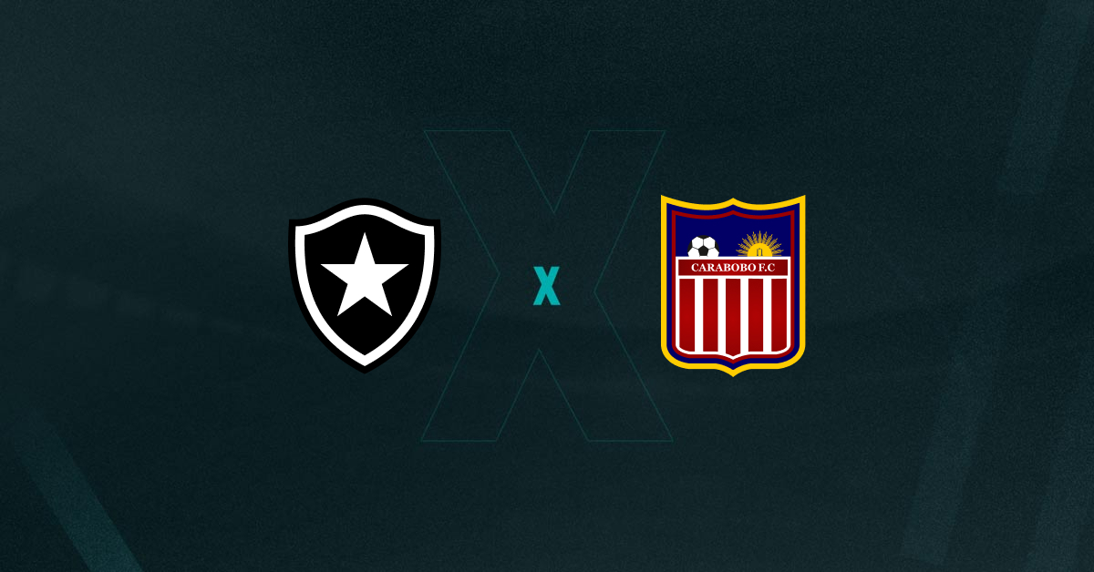 Escudos de Botafogo x Carabobo, que se enfrentam pela Libertadores