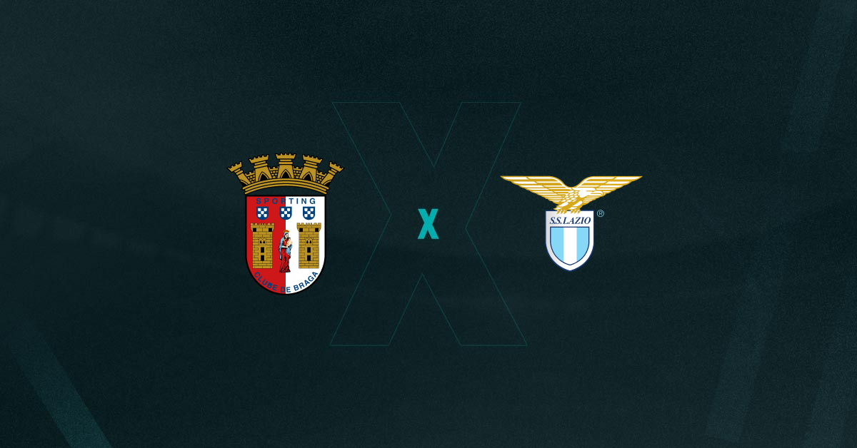 Escudos de Braga e Lazio, que duelam pela Europa League
