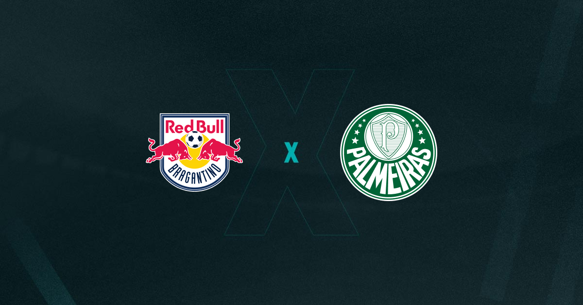 Escudos de Bragantino e Palmeiras, que se enfrentam hoje pela 9ª rodada do Campeonato Brasileiro 2025.