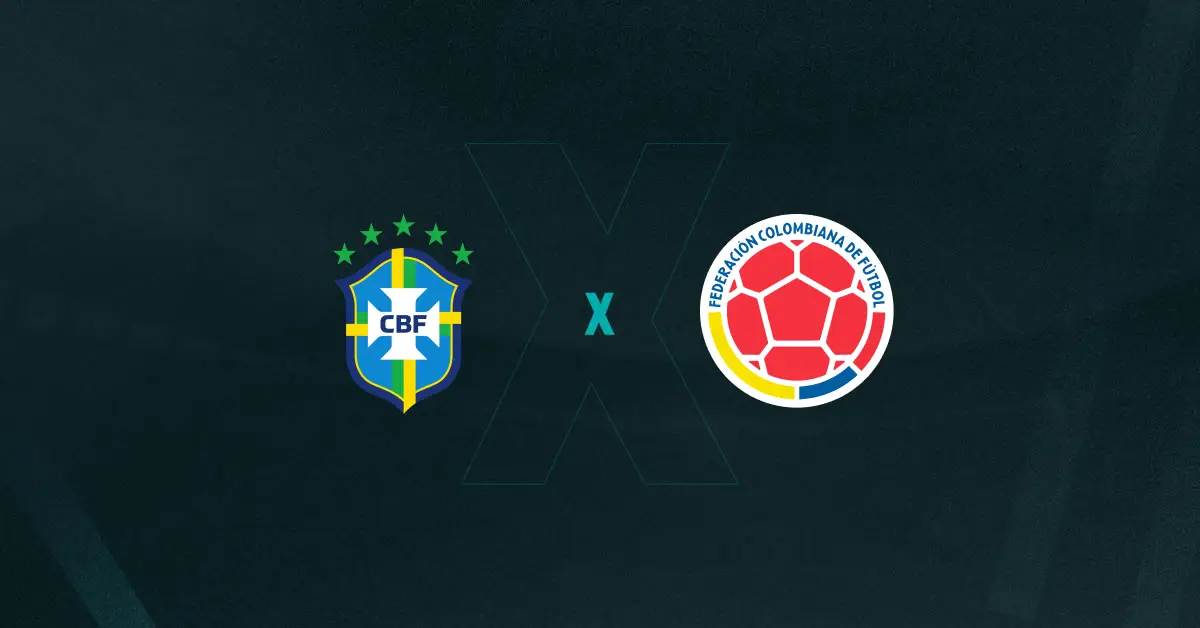 Escudos de Brasil e Colômbia