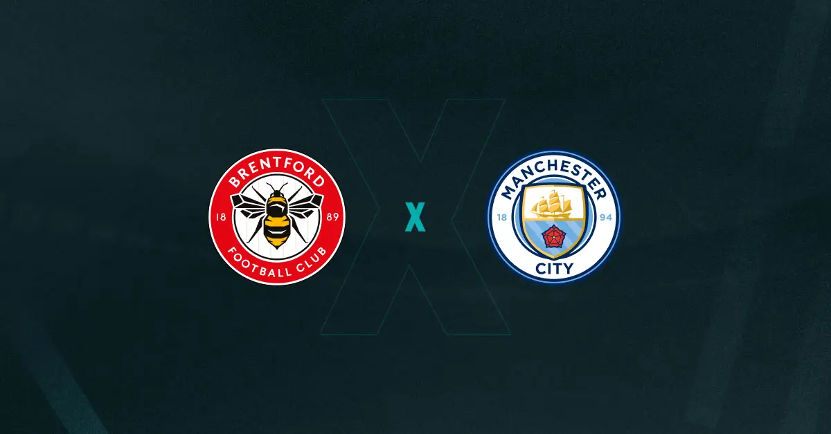 Escudos de Brentford x Manchester City