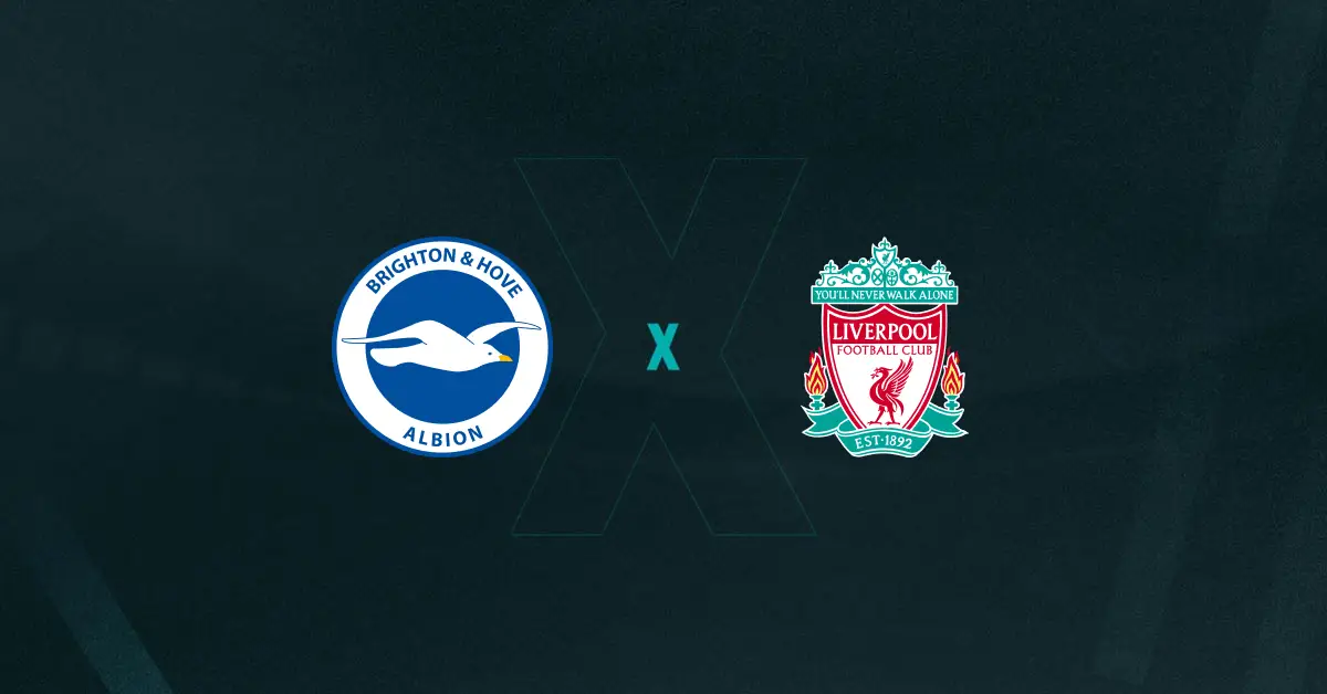 escudos de Brighton x Liverpool
