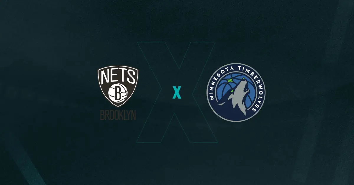Escudos de Brooklyn Nets x Minnesota Timberwolves
