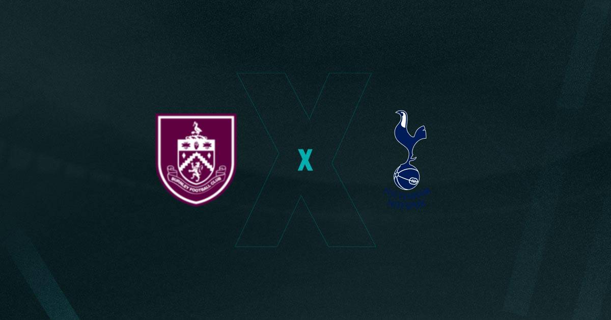 Escudos de Burnley e Tottenham, que duelam pela Premier League