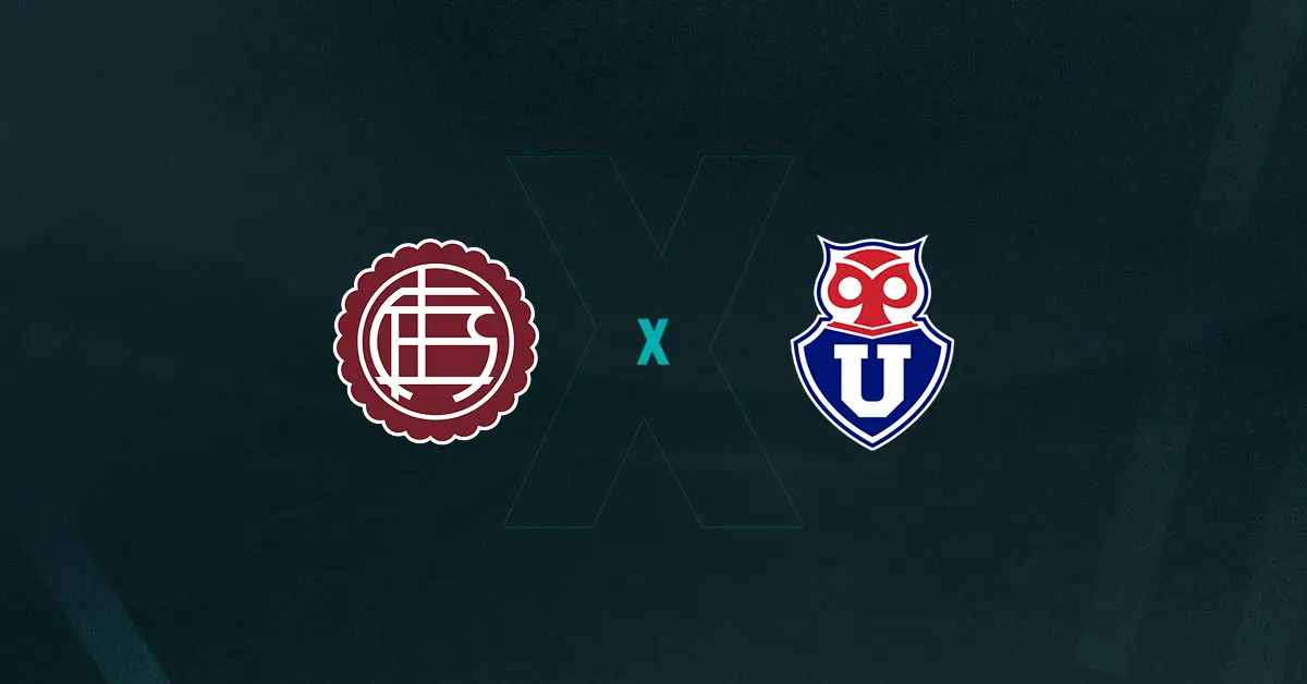 Escudos de Lanús e Universidad de Chile, que duelam pela Copa Sul-Americana